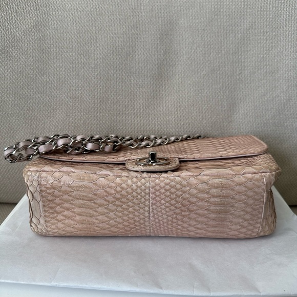 PRICE FIRM - 🌸CHANEL Classic Medium Python Flap Bag - Picture 5 of 15